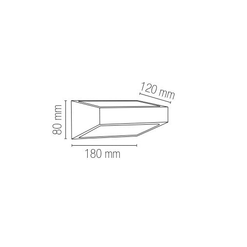 Aplique LED para exterior MERCURIO