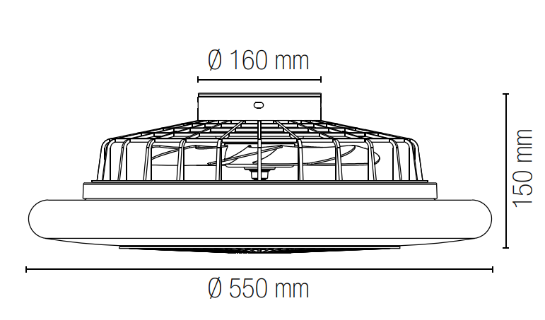 Plafoniera con ventilatore PONENTE | FT Feel The