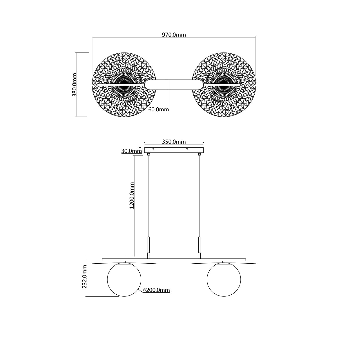 Lampadario a sospensione CHAPLIN - FT-FeelThe