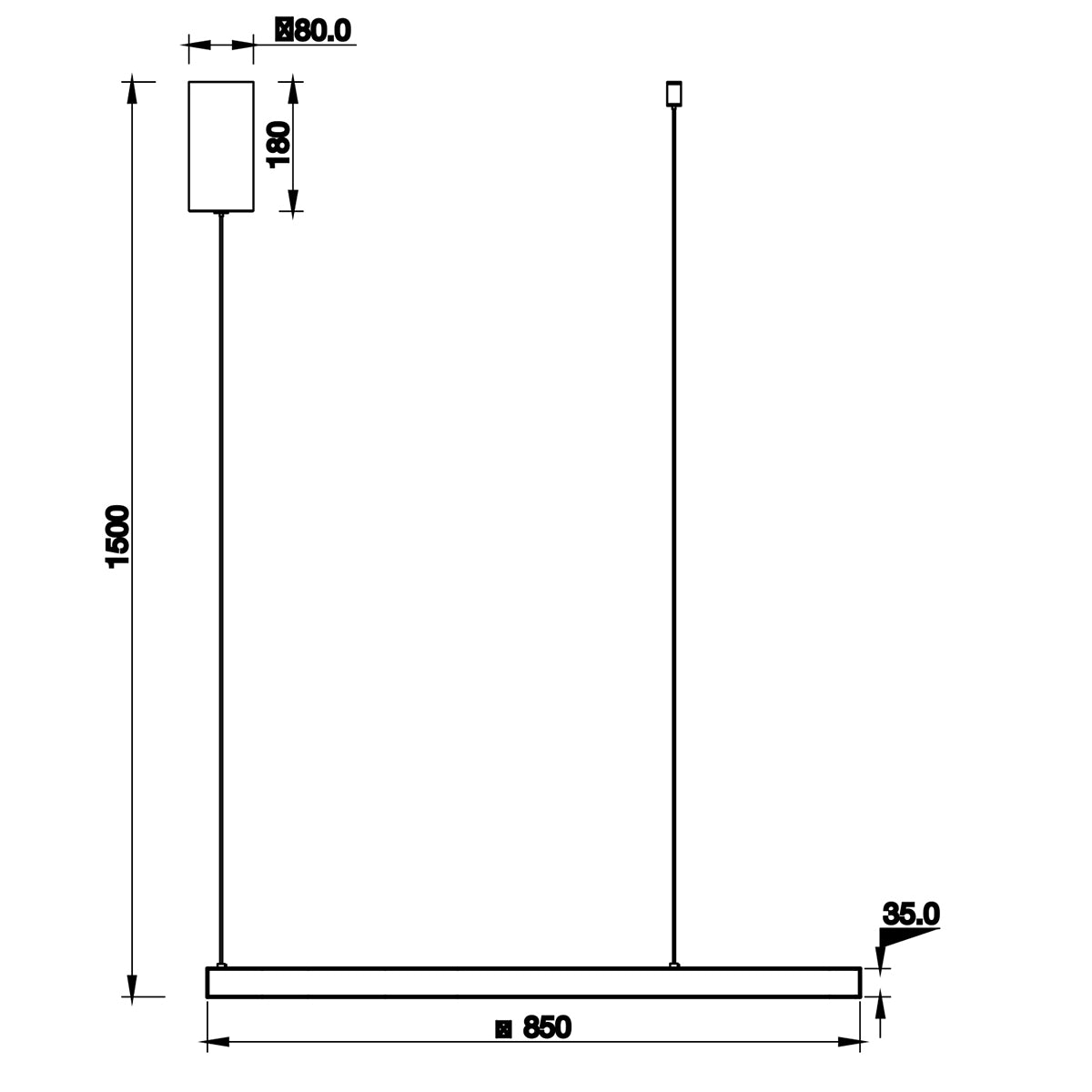 Lampadario a sospensione LED KLAPTON con funzione CCT per la personalizzazione della temperatura colore - FT-FeelThe
