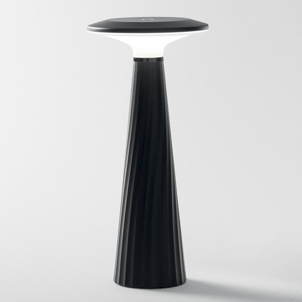 Lampe Decibel LED 3W, lumière dimmable et rechargeable avec base de haut-parleur bluetooth