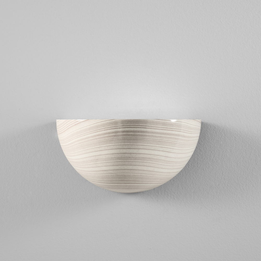 MORITZ wall lamp in plaster with a Walnut or Oak wood effect