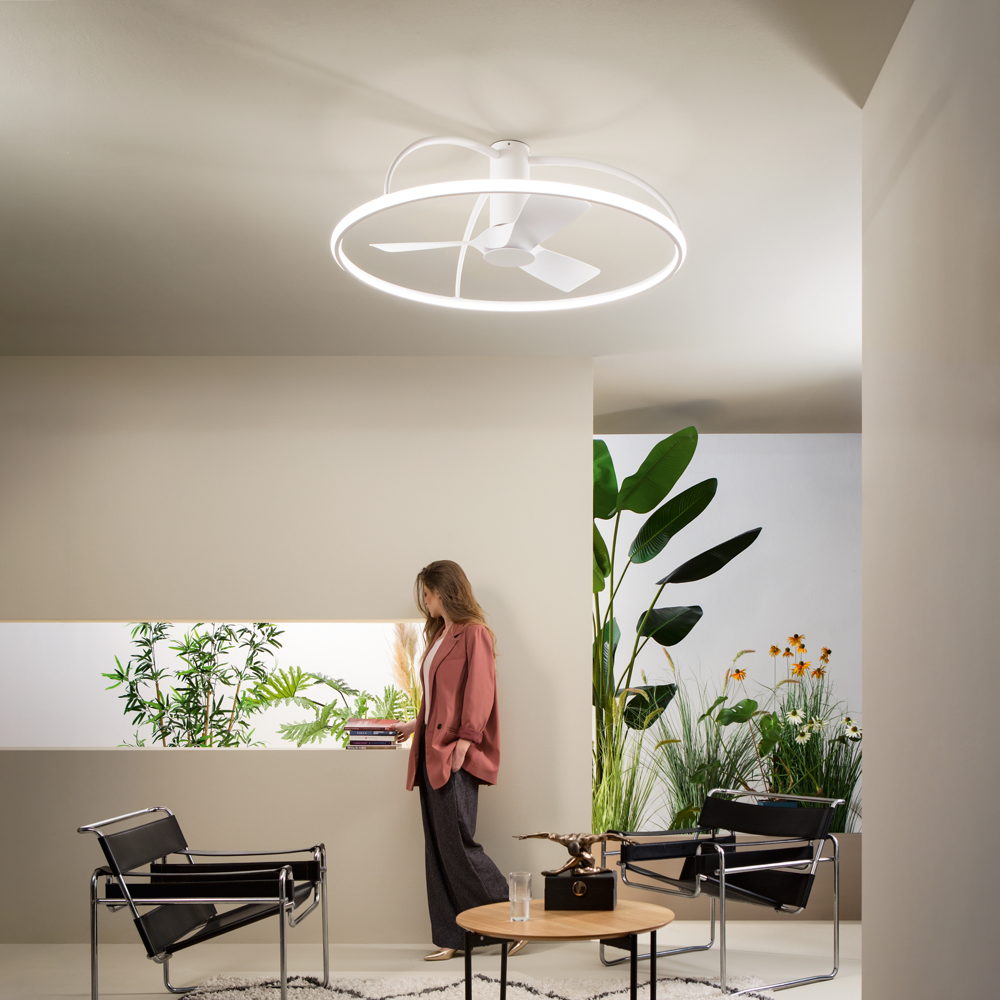 Plafonnier LED MAGNUS avec ventilateur intégré