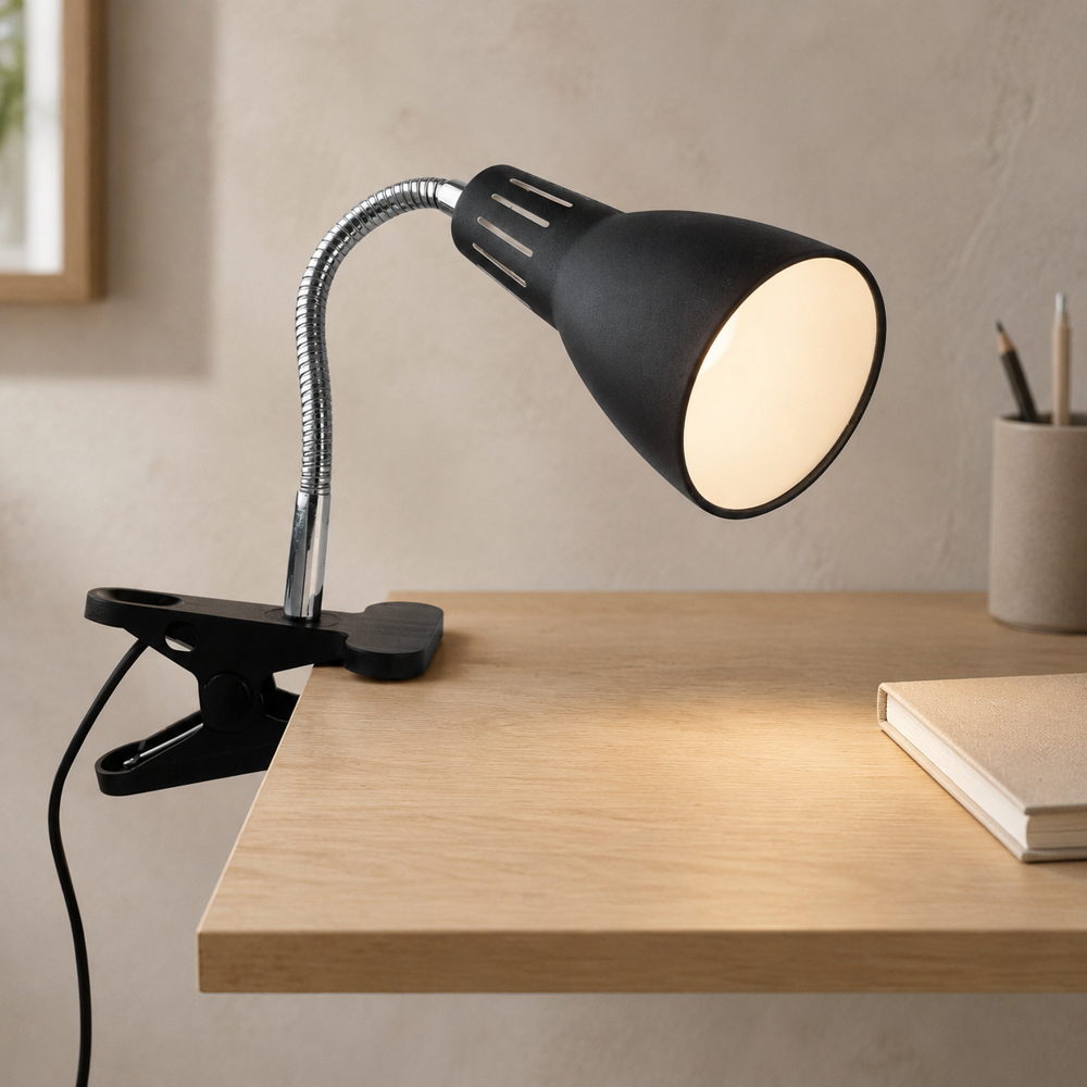 Lampada con pinza LOGIKO orientabile