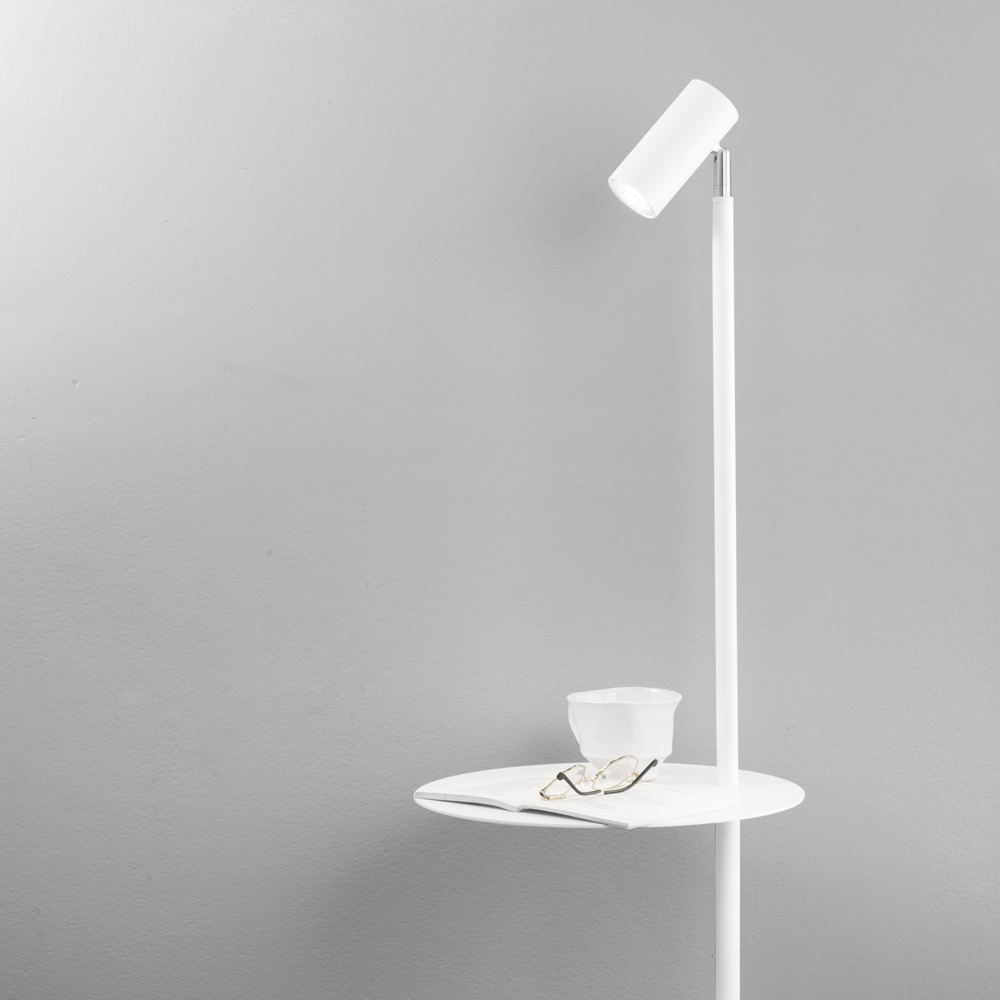 Piantana RELAX con ripiano e luce orientabile
