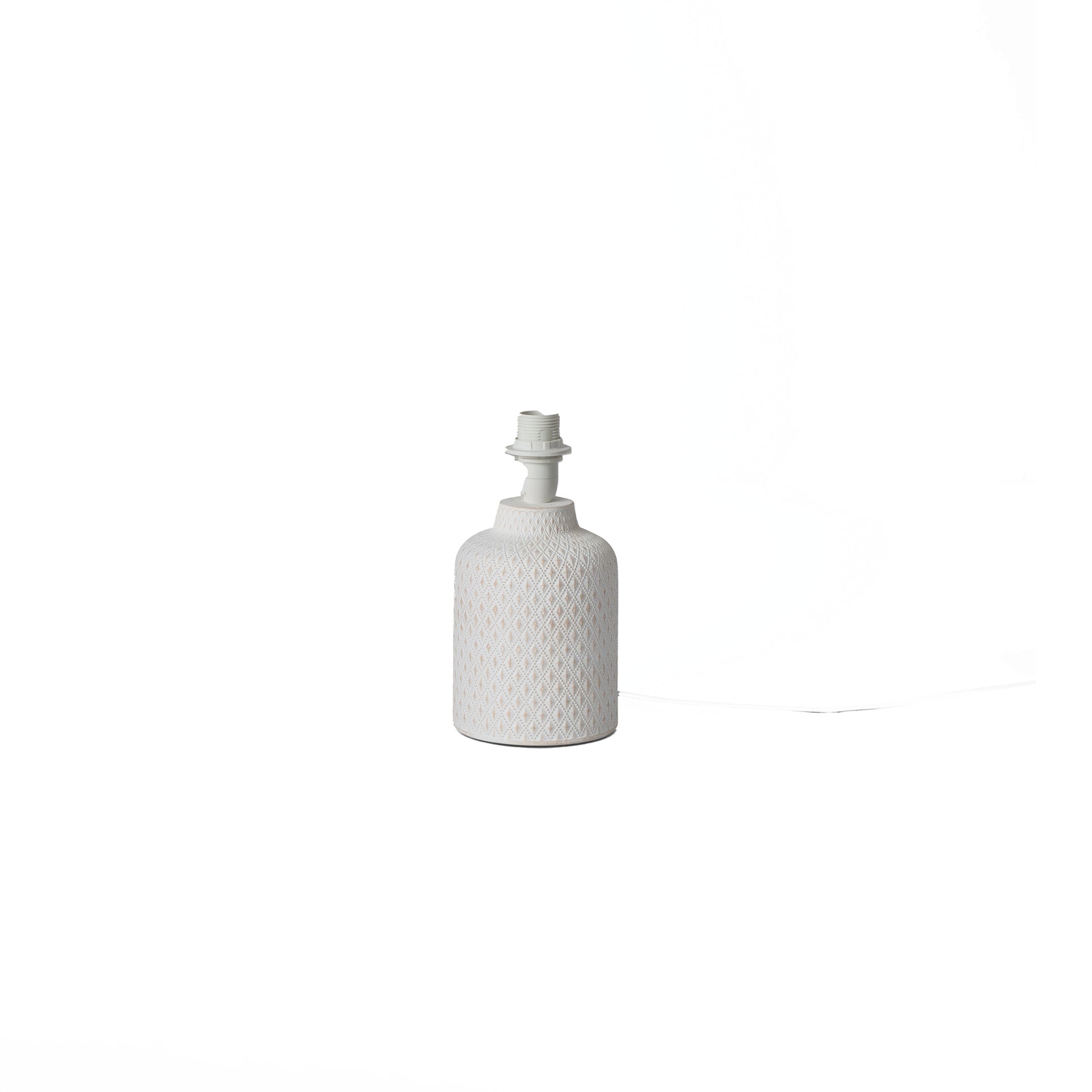 Base lampada da tavolo RAVELLO in ceramica bianca 20 cm. - FT-FeelThe