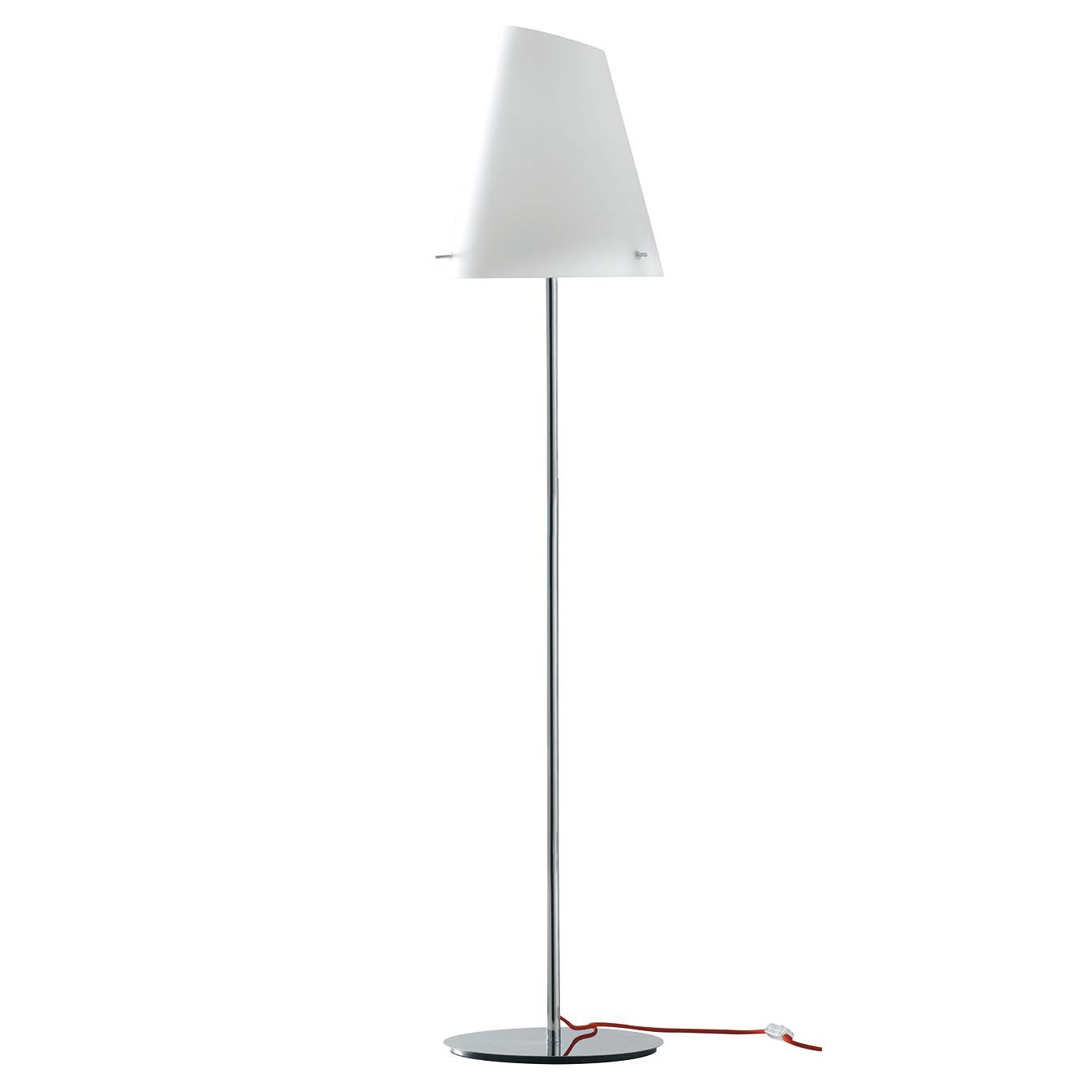 Lámpara de pie ERMES, disponible con tejido rojo o cable de PVC negro