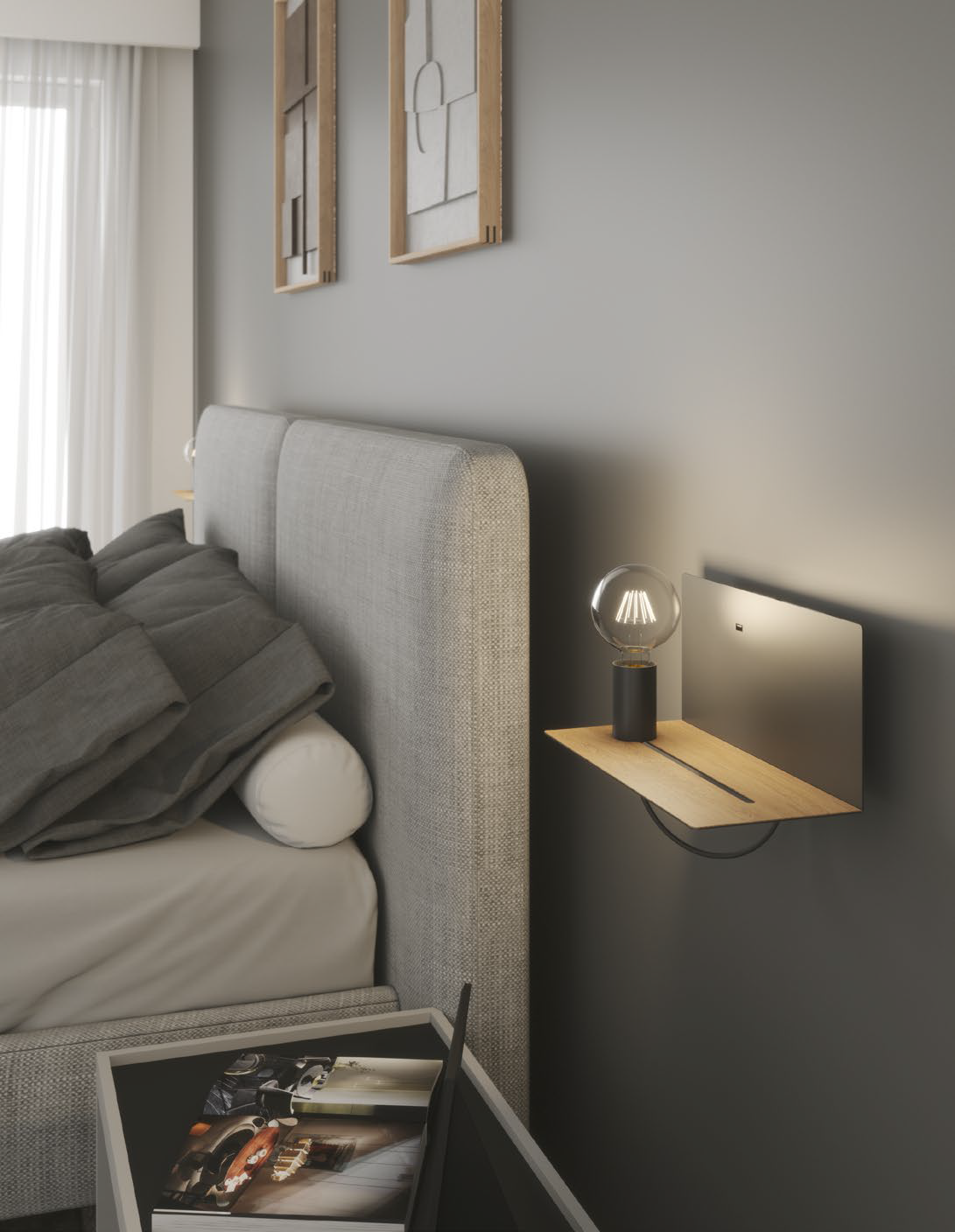 Applique FLASH in metallo con presa USB - FT-FeelThe