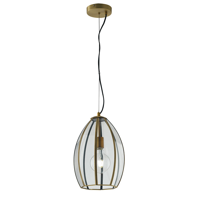 Lampadario a sospensione CHESTER in vetro e ottone - FT-FeelThe