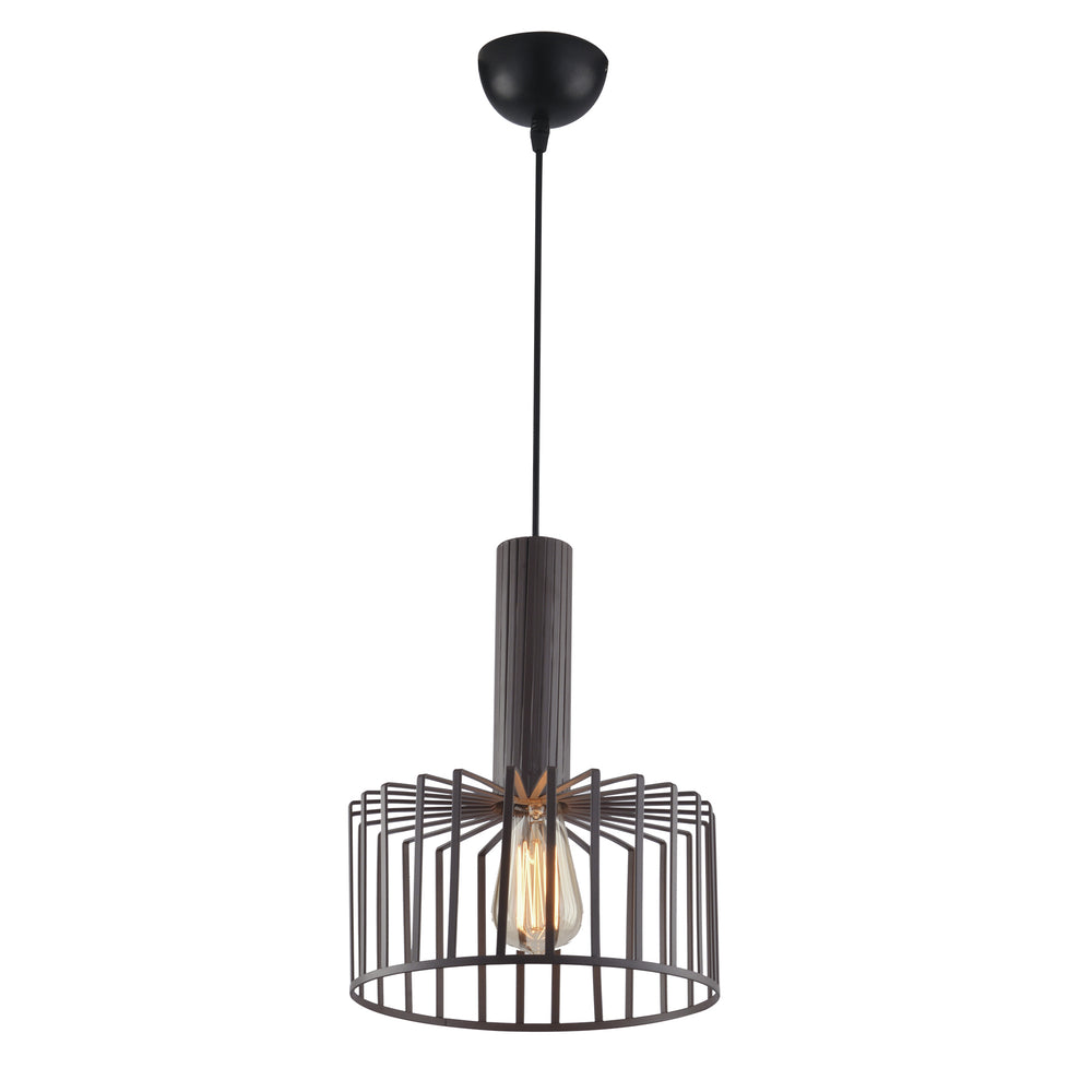 Lampadario a sospensione DAYTON in metallo con finitura caffè