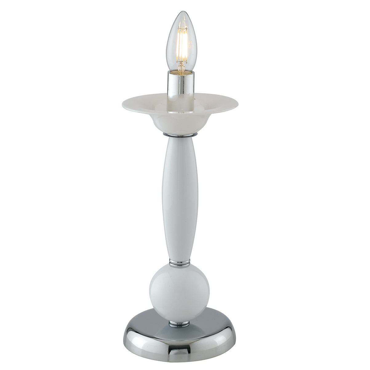 Lámpara de mesa ESTEFAN en acrílico blanco