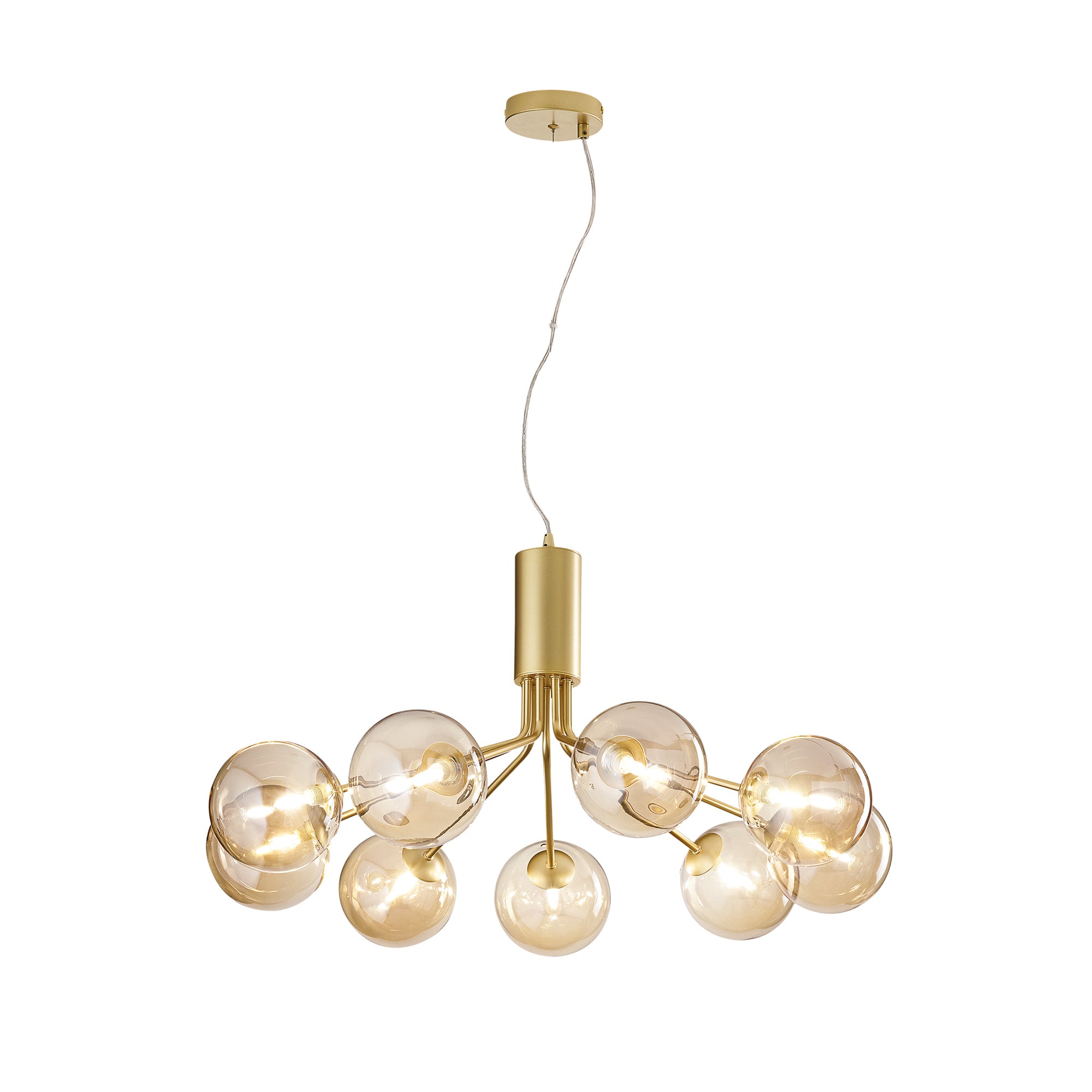 Lampadario a sospensione HONEY con nove diffusori in vetro soffiato - FT-FeelThe