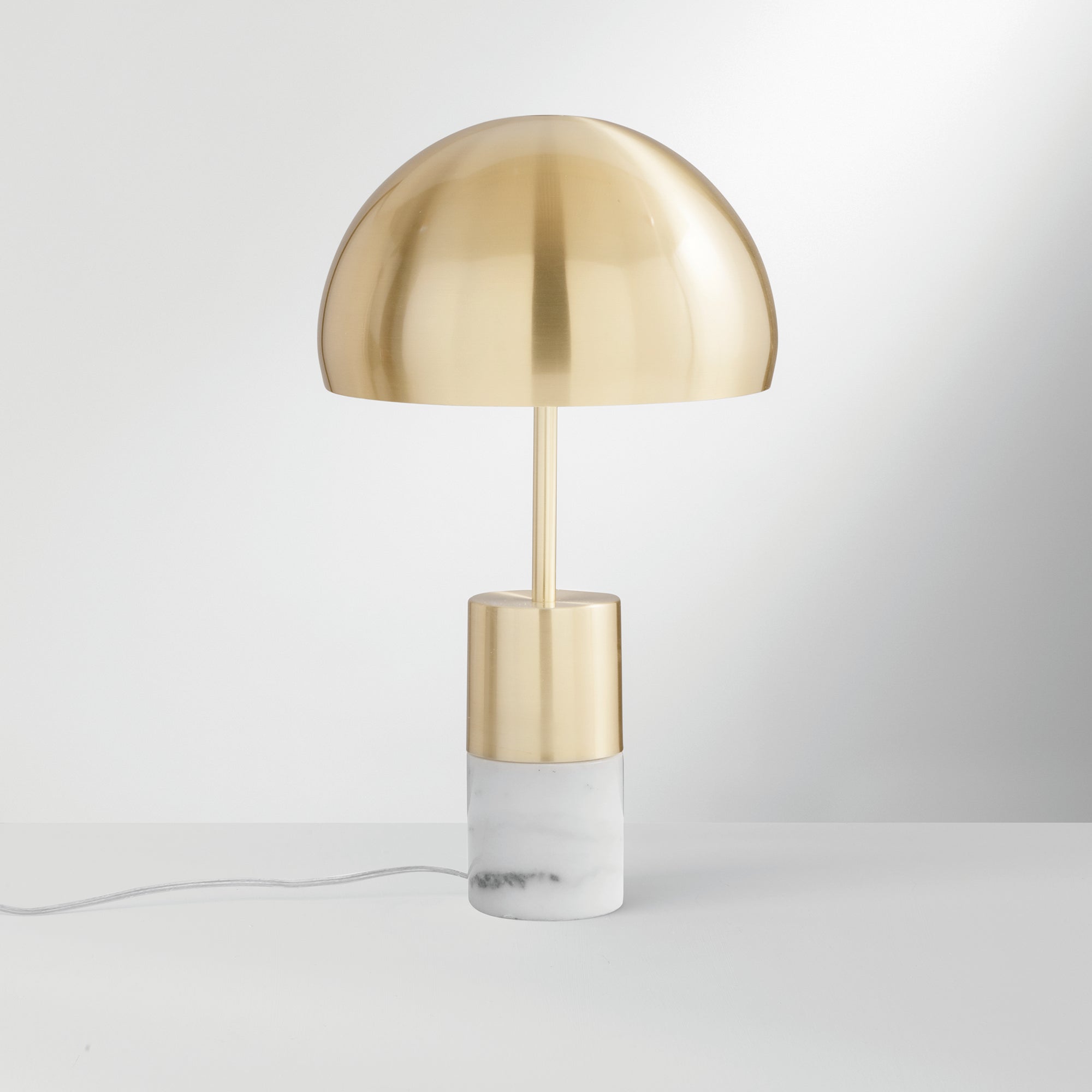 Lampe de table IGEA dorée en métal avec socle en marbre