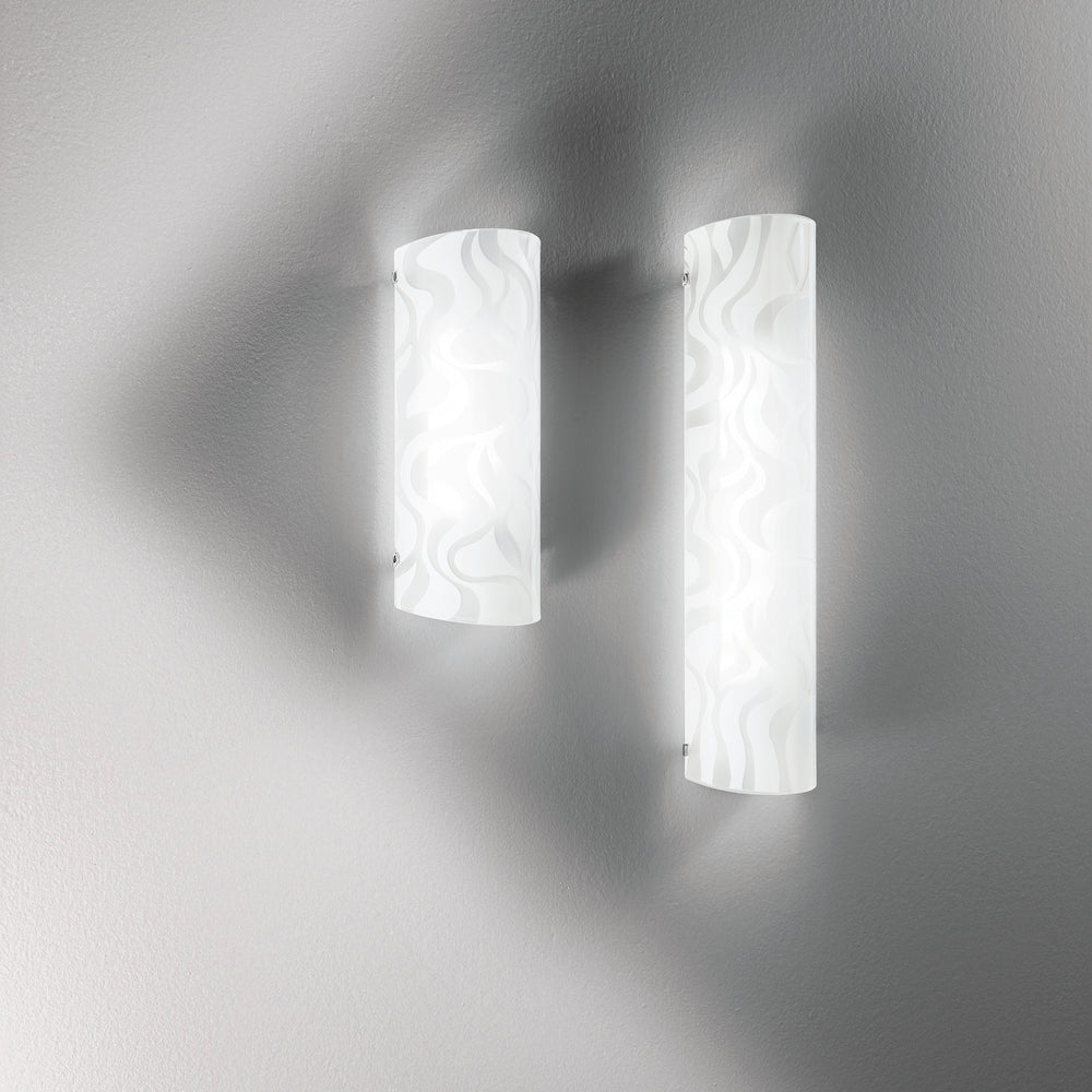Aplique LED Jasmine en cristal blanco decorado con luz natural (4000K)