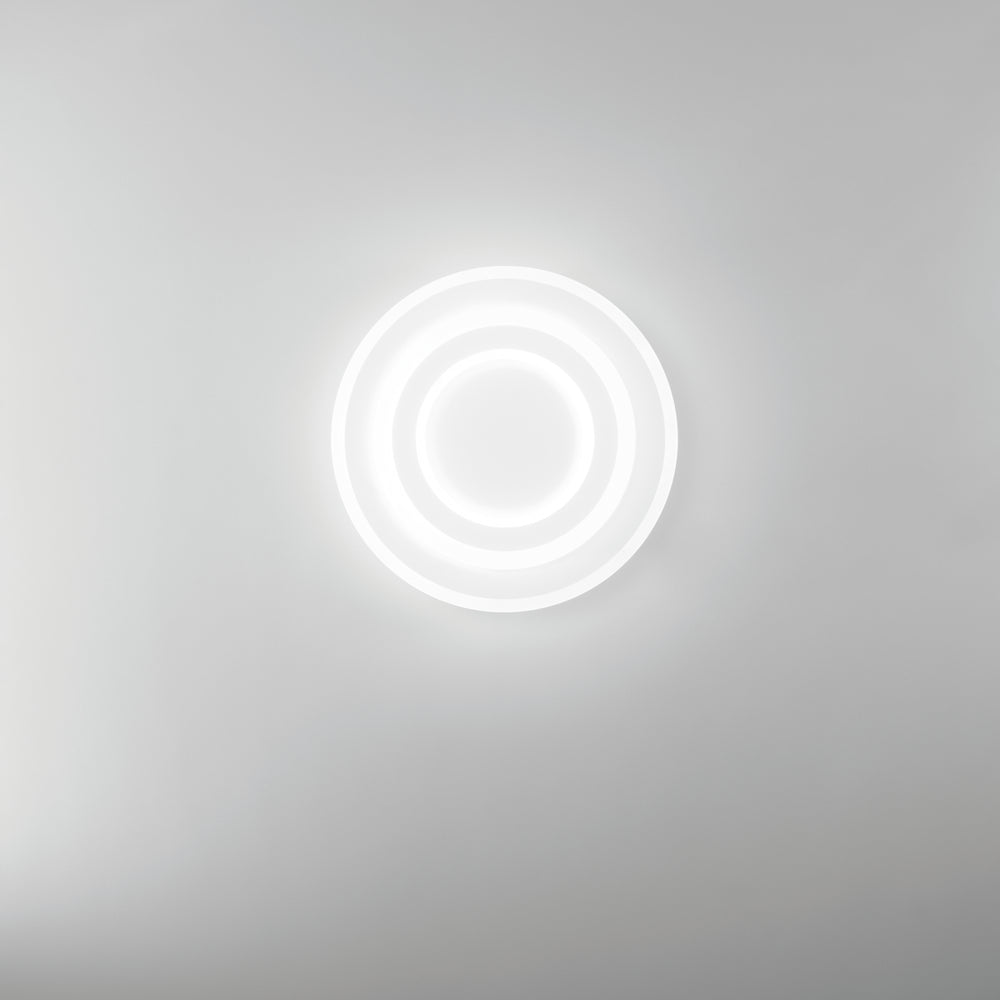 Plafoniera LED LIFE in metallo e acrilico bianco con interruttore CCT