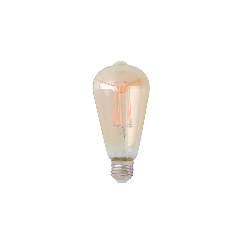 Lampadina decorativa LED LUXA 7W ambra attacco E27, luce calda 14x6 cm.
