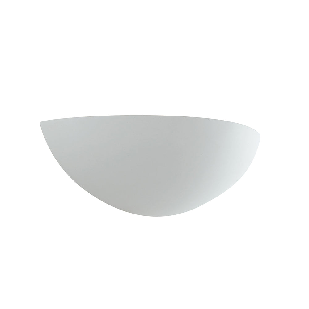 Applique MORITZ in gesso bianco verniciabile ed emissione di luce verso l'alto