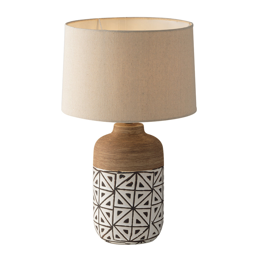 Lampe de table en céramique VIETRI ornée d'un abat-jour en tissu