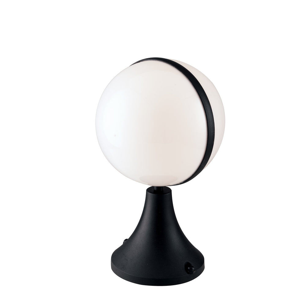 Lampe de table d'extérieur Orbit, en acrylique PMMA et socle en aluminium moulé sous pression noir (1XE27)
