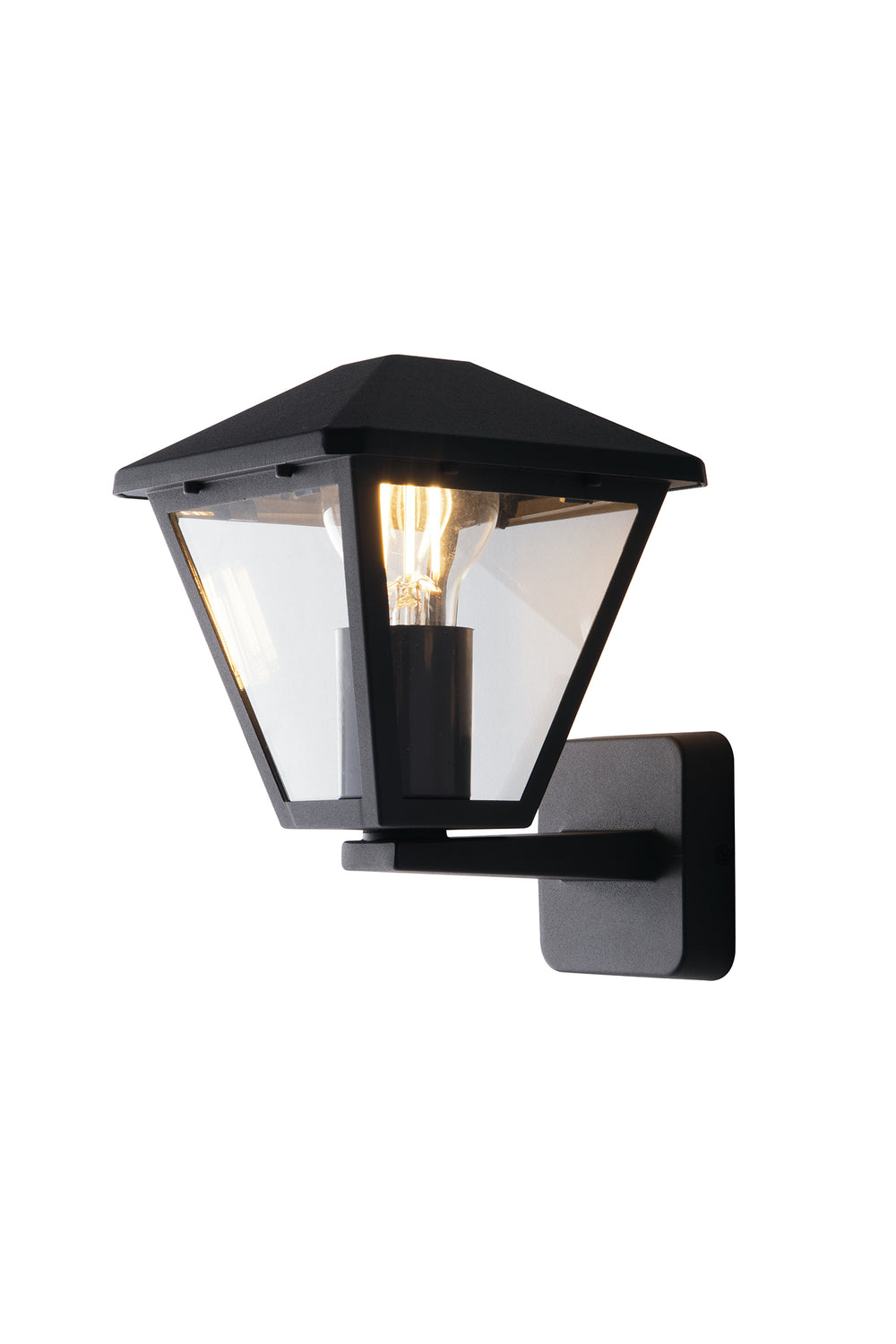 Lanterna per esterni Prisma in alluminio antracite con diffusore trasparente (1xE27)
