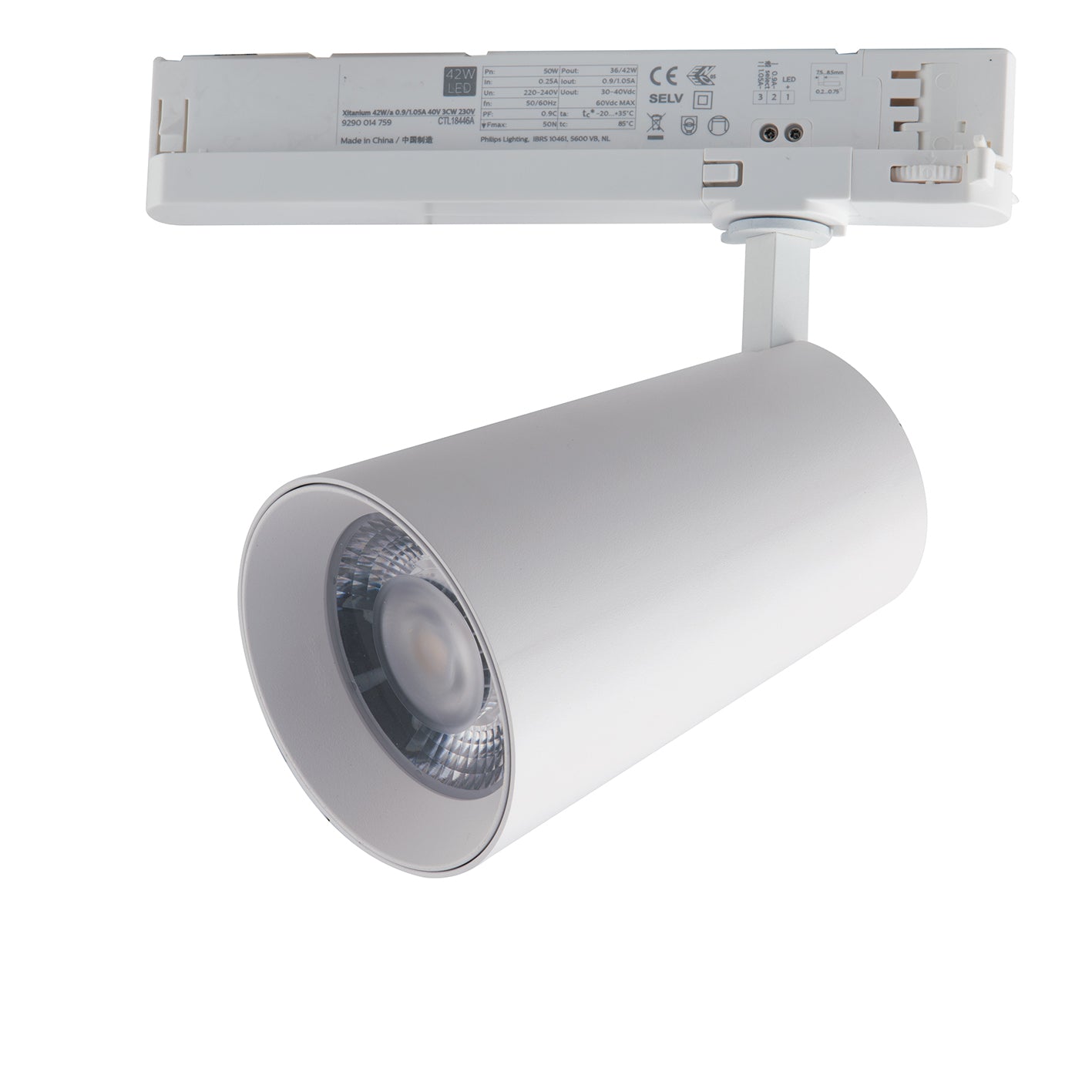 Faro LED KONE con adaptador trifásico de 30W con interruptor CCT para cambio de temperatura de color