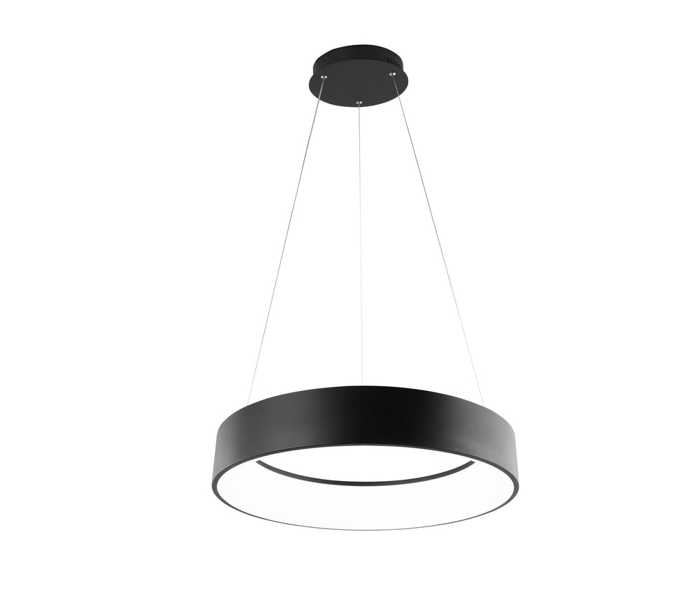 Lustre à suspension Noah avec structure en aluminium gaufré blanc, or ou noir et interrupteur interne pour personnaliser la température de couleur