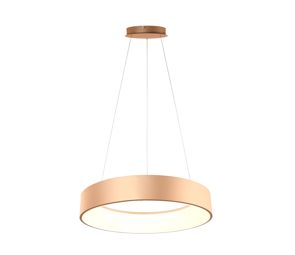 Lustre à suspension Noah avec structure en aluminium gaufré blanc, or ou noir et interrupteur interne pour personnaliser la température de couleur