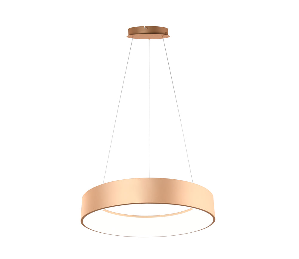 Lustre à suspension Noah avec structure en aluminium gaufré blanc, or ou noir et interrupteur interne pour personnaliser la température de couleur