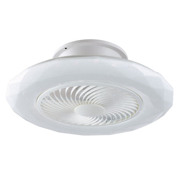 VENTILATORE SOFFITTO MULTICOLOR LAMPADARIO PLAFONIERA LED RGB 50 CM  TELECOMANDO