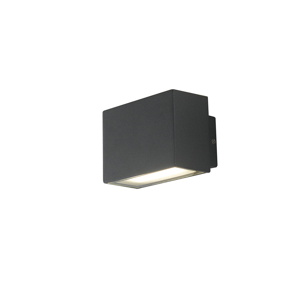 Aplique de exterior LED AGERA de aluminio gofrado negro
