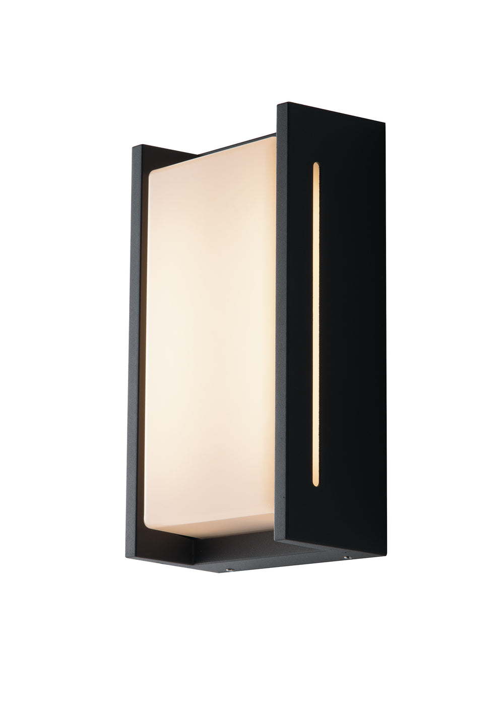 Aplique de exterior LED compacto en aluminio antracita, difusor de policarbonato y luz natural