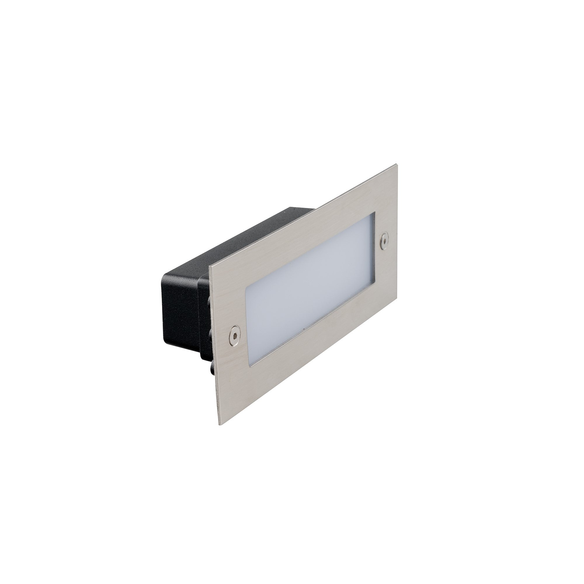 Rectangular recessed walk-over walk-over spotlight in steel and 12W COB LED 