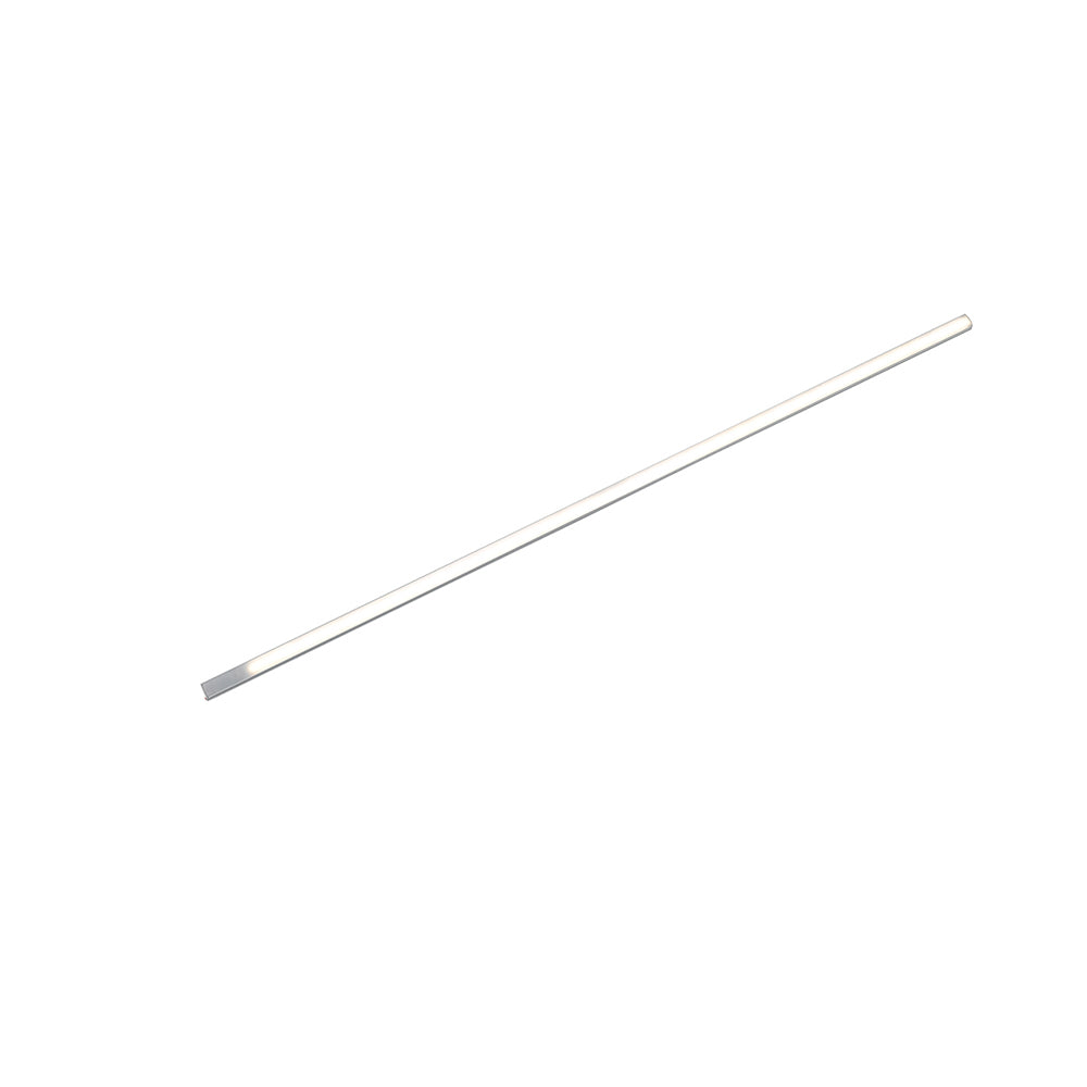 Barra sotto pensile touch LED Unix in alluminio nichel e diffusore in pc riflettente, luce naturale, 120/150/180 cm. - FT-FeelThe