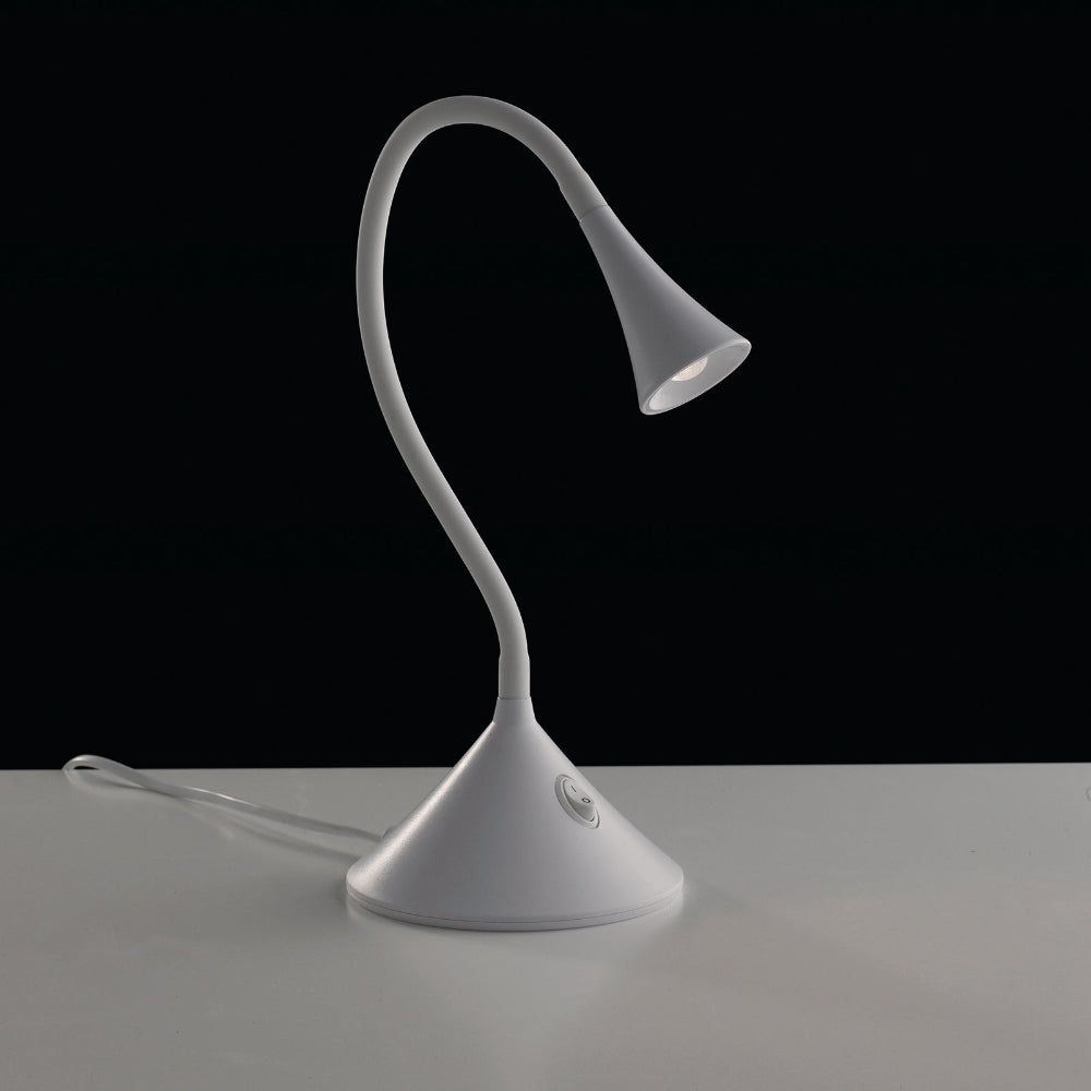Lampada da lettura LED NEWTON nera in metallo e silicone con luce flessibile - FT-FeelThe