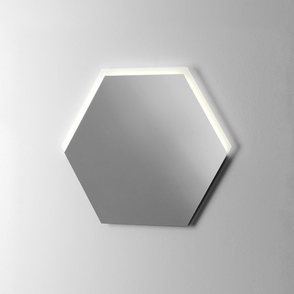 Espejo hexagonal NICO con LED de cristal