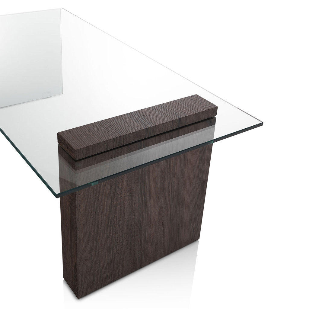 Table basse LEXIE en bois et verre