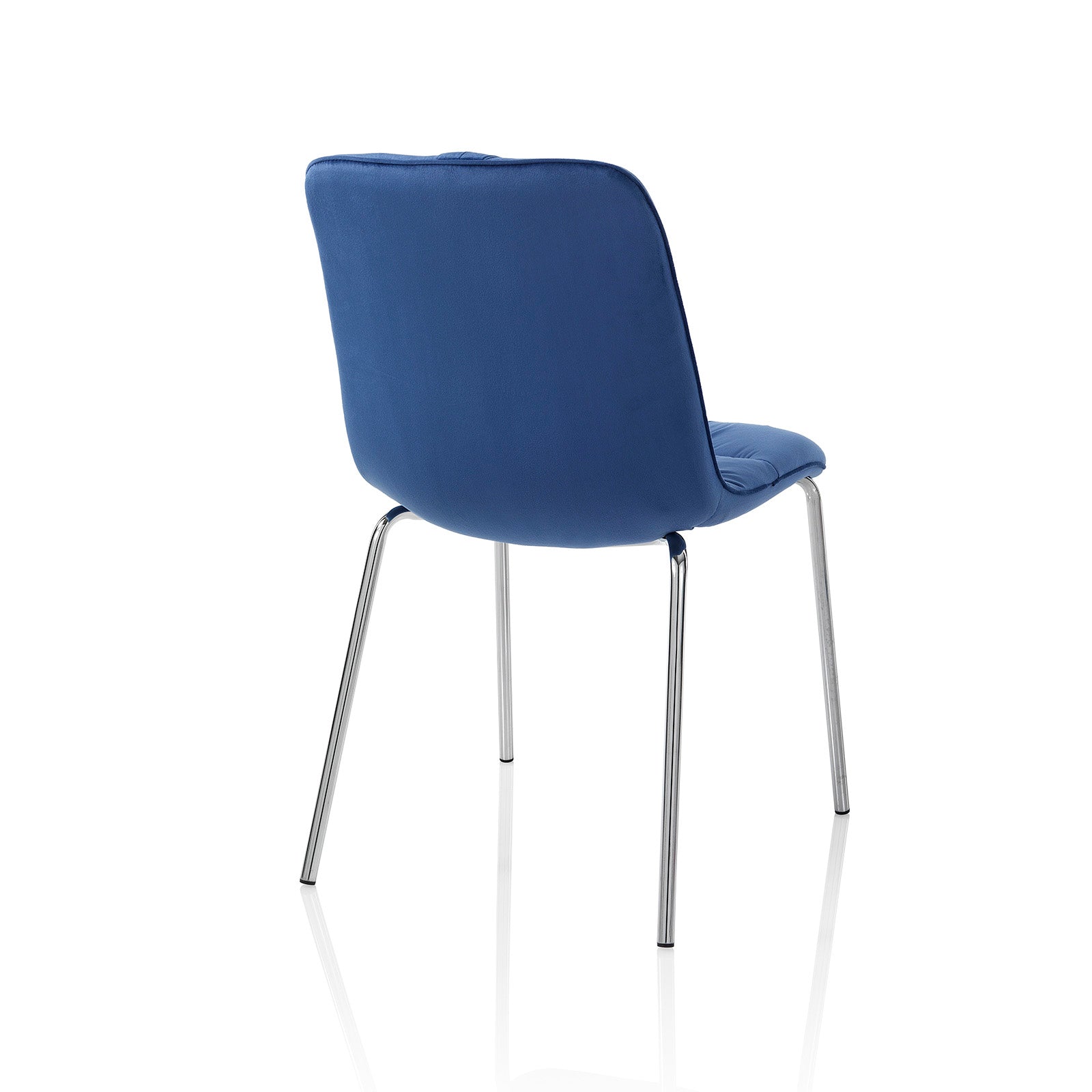 Set 4 sedie COBALTO blu in metallo e velluto