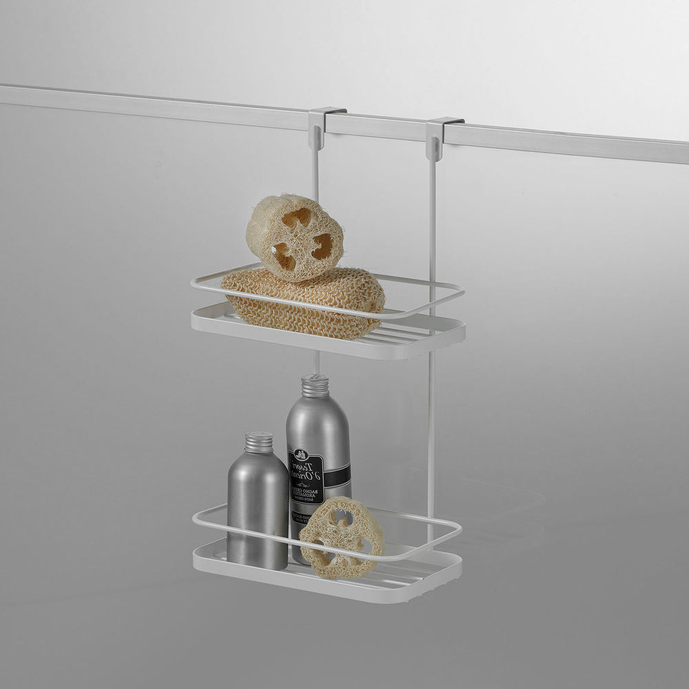 Scaffale per porta HANDLE in metallo a due ripiani