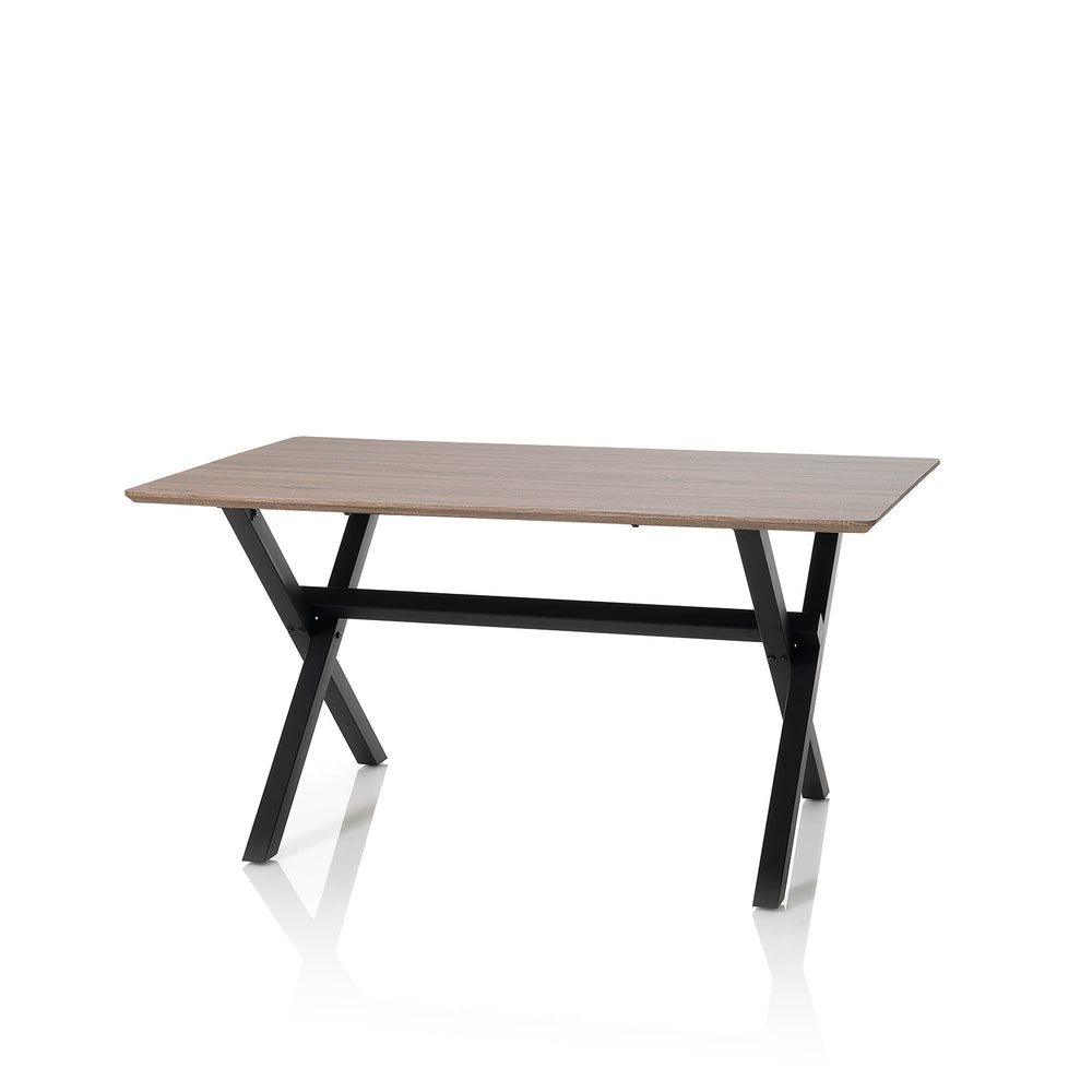 Tavolo HAWAI in metallo nero e rovere