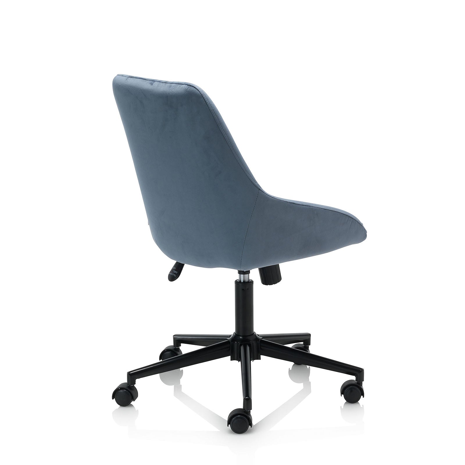 Chaise de bureau EVA en métal et velours bleu