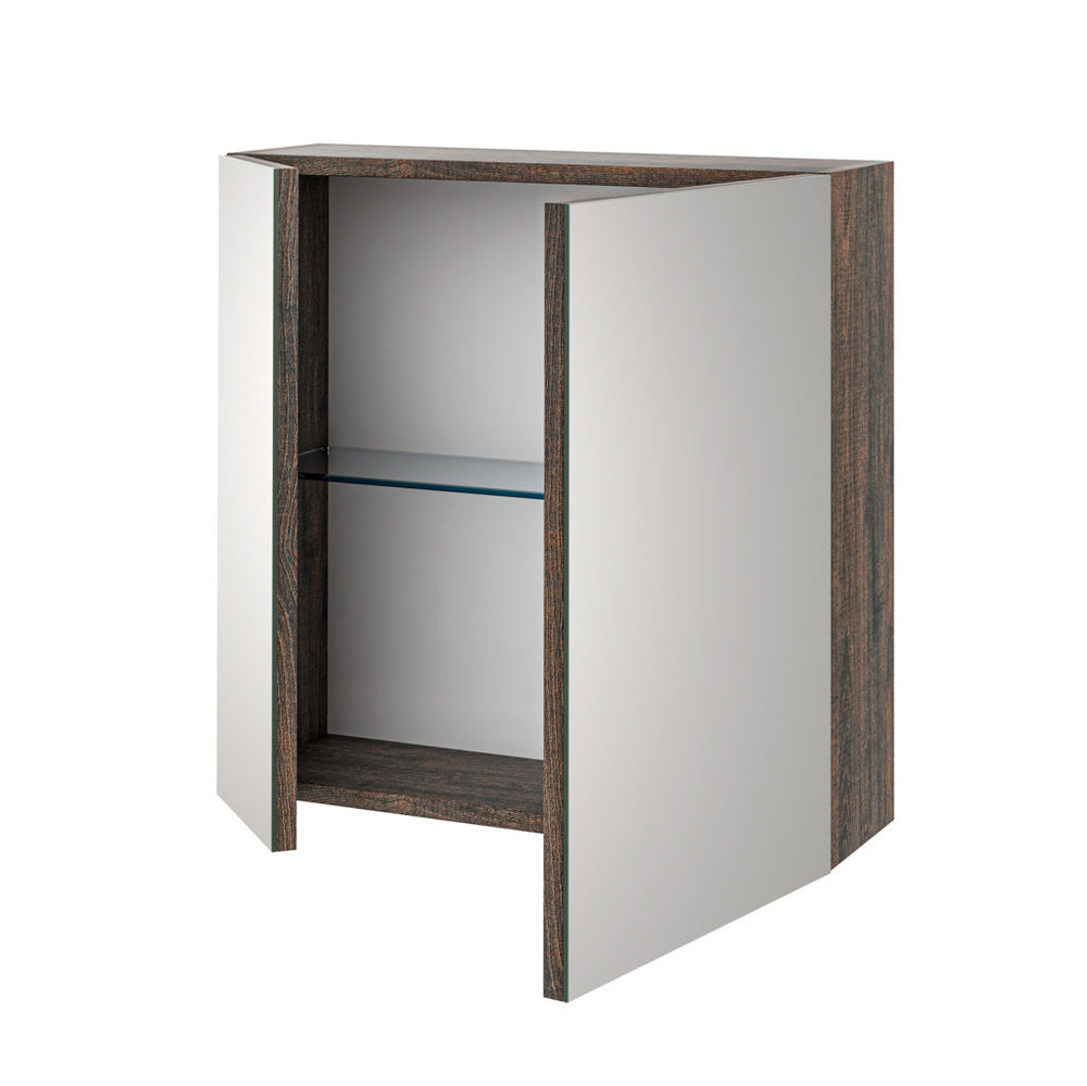 Mobile specchiato VANITY a due ante in vetro e metallo