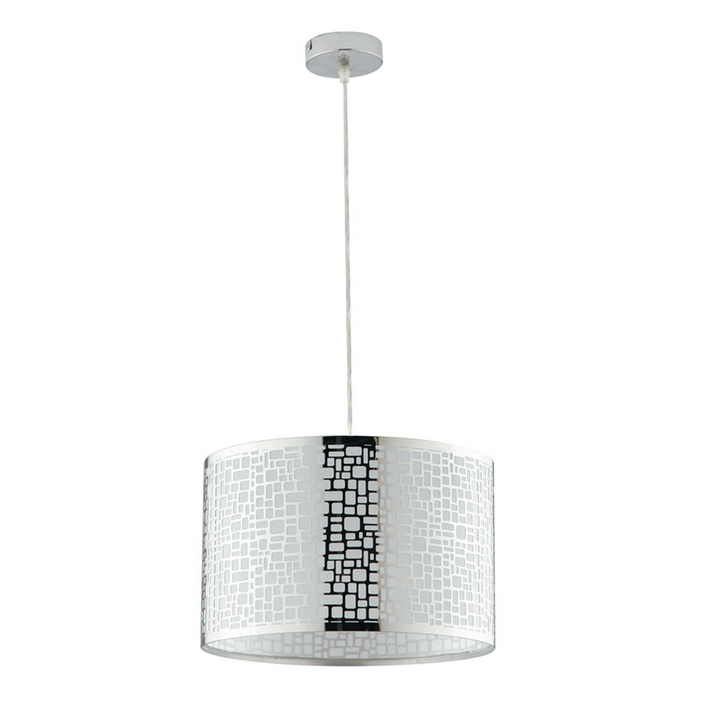 Lampadario a sospensione MAYA in acciaio con decoro a taglio laser (1xE27)