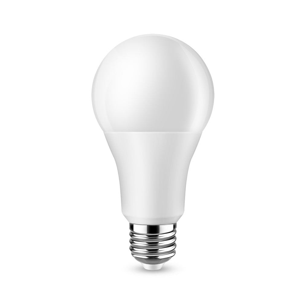 Lampadina LED SMART 10W attacco E27dimmerabile, RGB (multicolor) + CCT (luce calda, fredda, naturale) con funzione WIFI 12x6 cm.